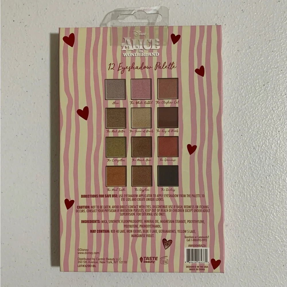 Taste Beauty x Disney Alice in Wonderland Eyeshadow Palette-New